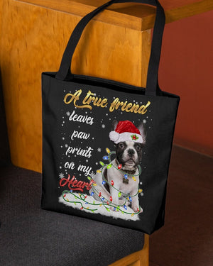 Paw Prints-French Bulldog 2-Cloth Tote Bag