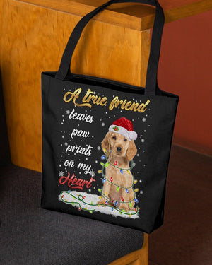 Paw Prints-GOLDEN Cocker Spaniel-Cloth Tote Bag