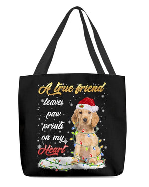 Paw Prints-GOLDEN Cocker Spaniel-Cloth Tote Bag