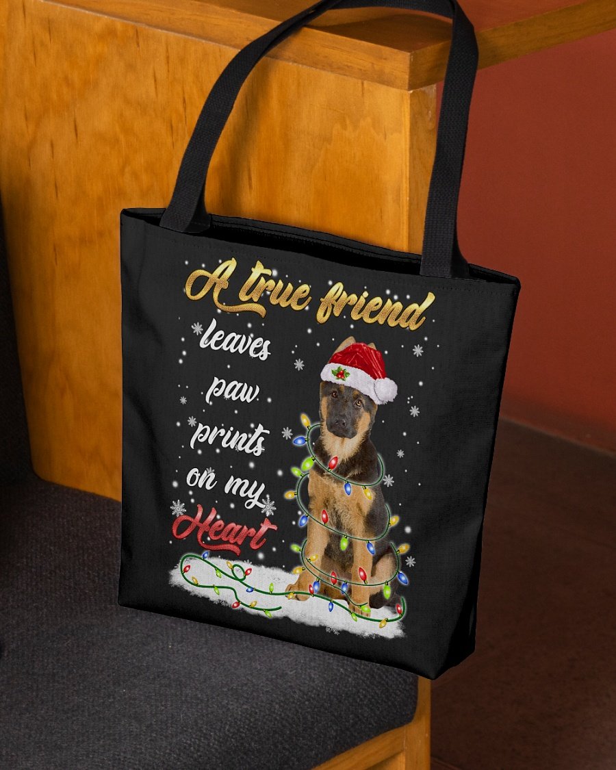 Paw Prints-German Shepherd 1-Cloth Tote Bag