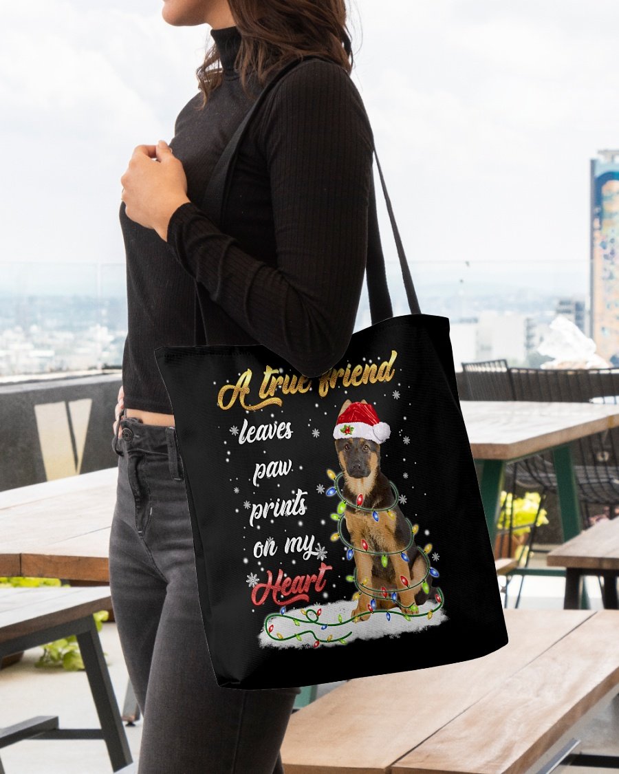 Paw Prints-German Shepherd 1-Cloth Tote Bag