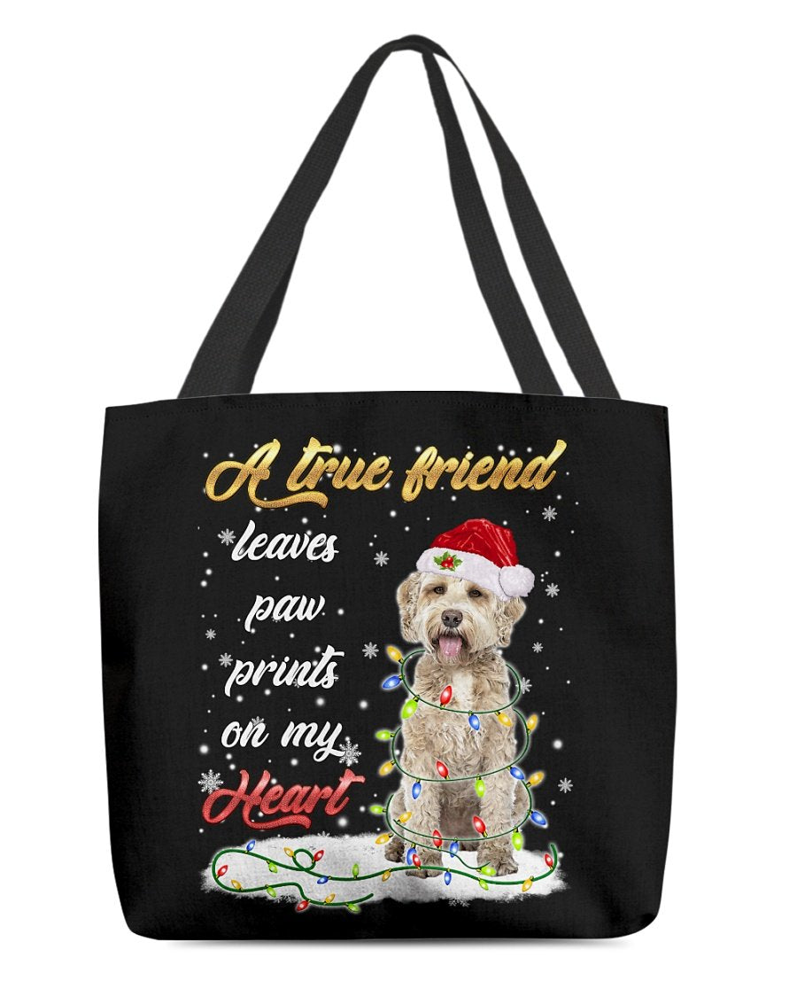 Paw Prints-Goldendoodle 1-Cloth Tote Bag