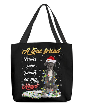 Paw Prints-Great Dane 1-Cloth Tote Bag