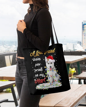 Paw Prints-Husky 2-Cloth Tote Bag