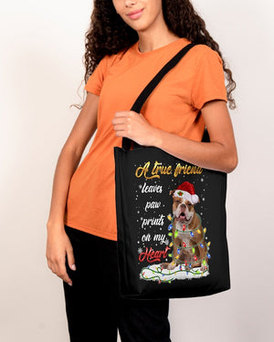 Paw Prints-Old English Bulldog-Cloth Tote Bag