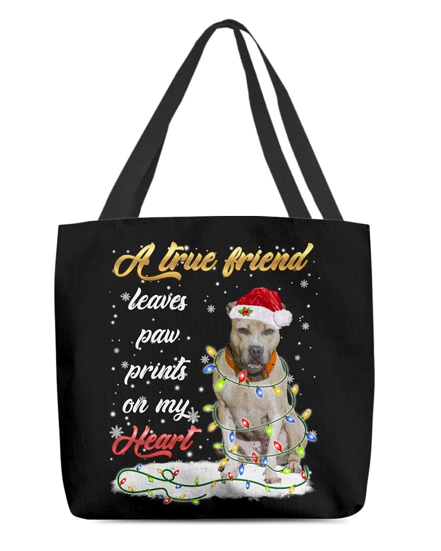 Paw Prints-Pitbull 1-Cloth Tote Bag