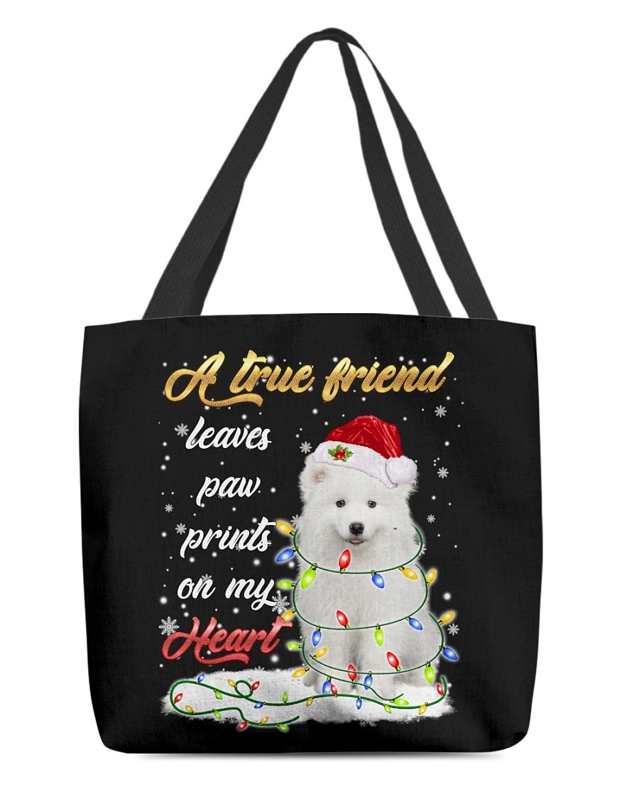 Paw Prints-Samoyed-Cloth Tote Bag