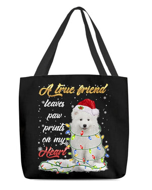 Paw Prints-Samoyed-Cloth Tote Bag