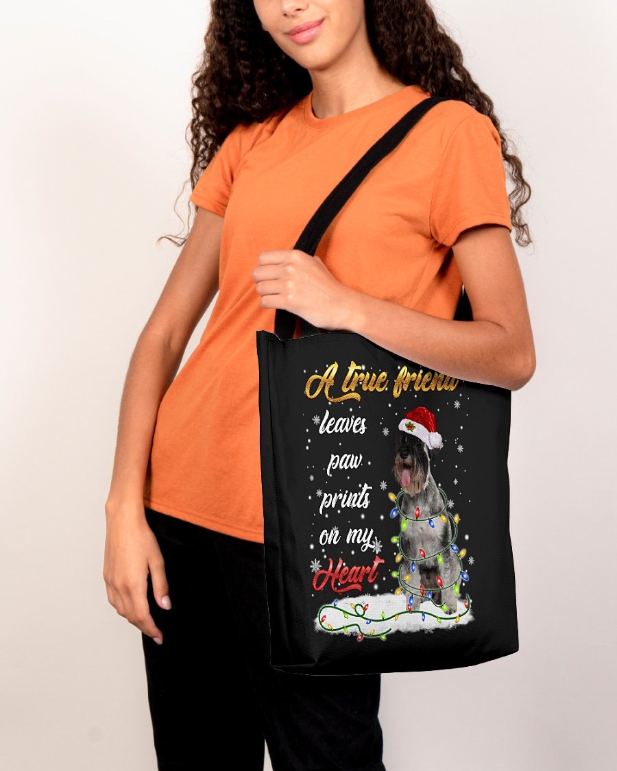 Paw Prints-Standard Schnauzer-Cloth Tote Bag
