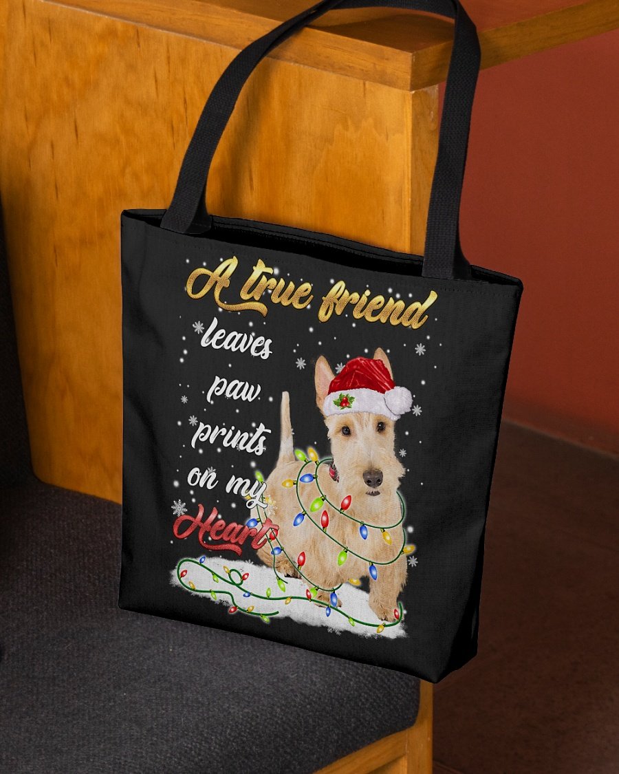 Paw Prints-Wheaten Scottish Terrier-Cloth Tote Bag