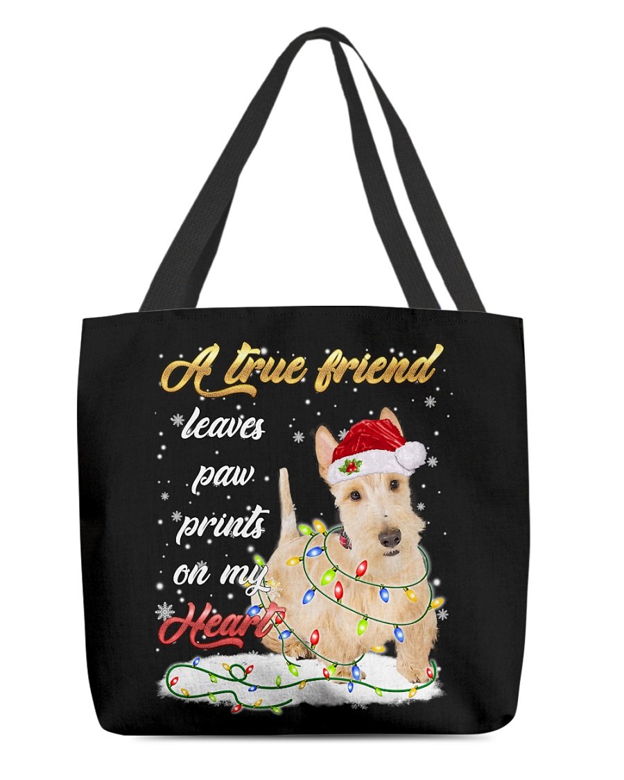 Paw Prints-Wheaten Scottish Terrier-Cloth Tote Bag