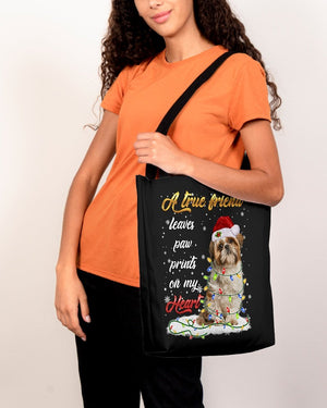 Paw Prints-shih tzu-Cloth Tote Bag