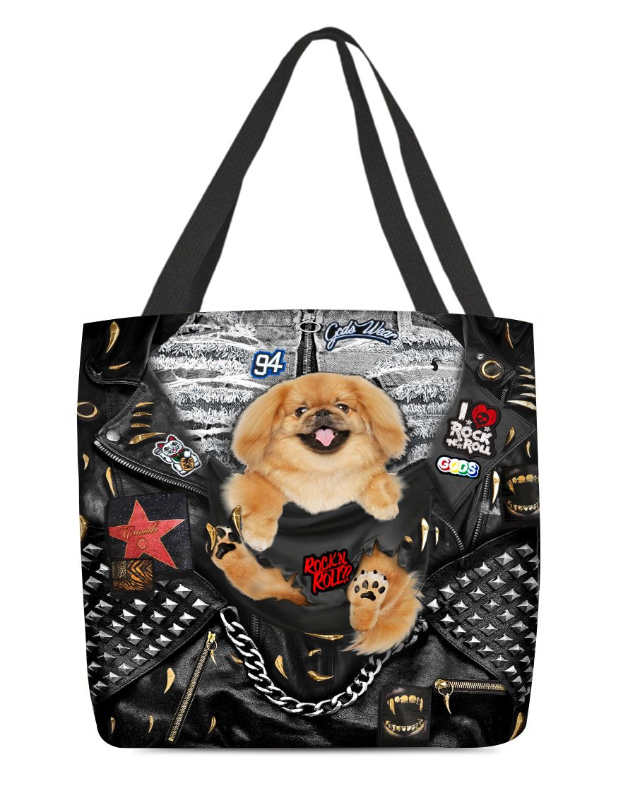 Pekingese-Rock Dog-Cloth Tote Bag