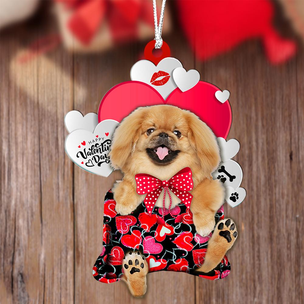 Pekingese Valentine's Day Sleeping Bag-Two Sides Ornament