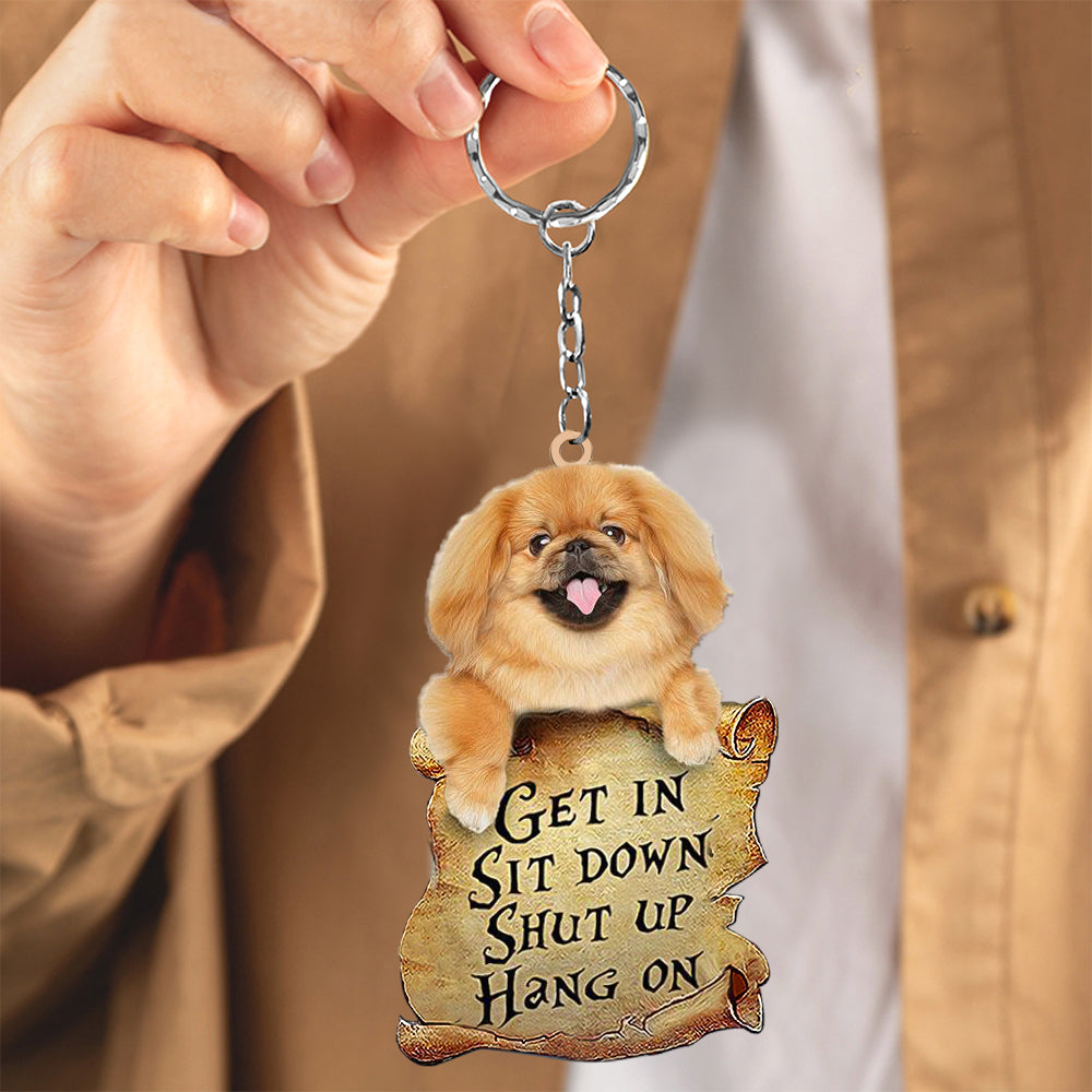 Pekingese get in Pekingese love Keychain