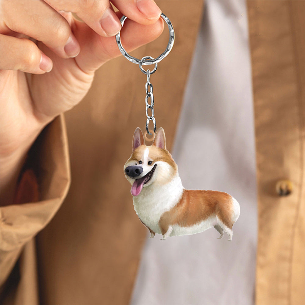 Pembroke Welsh Corgi-Look at me flat Acrylic Keychain