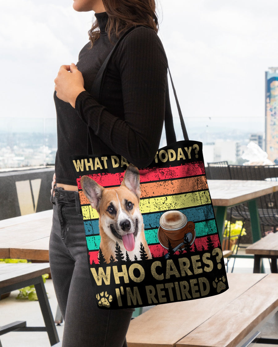 Pembroke Welsh Corgi Who Cares-Cloth Tote Bag