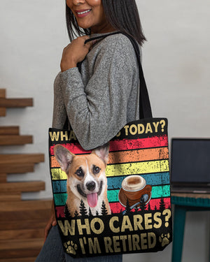 Pembroke Welsh Corgi Who Cares-Cloth Tote Bag