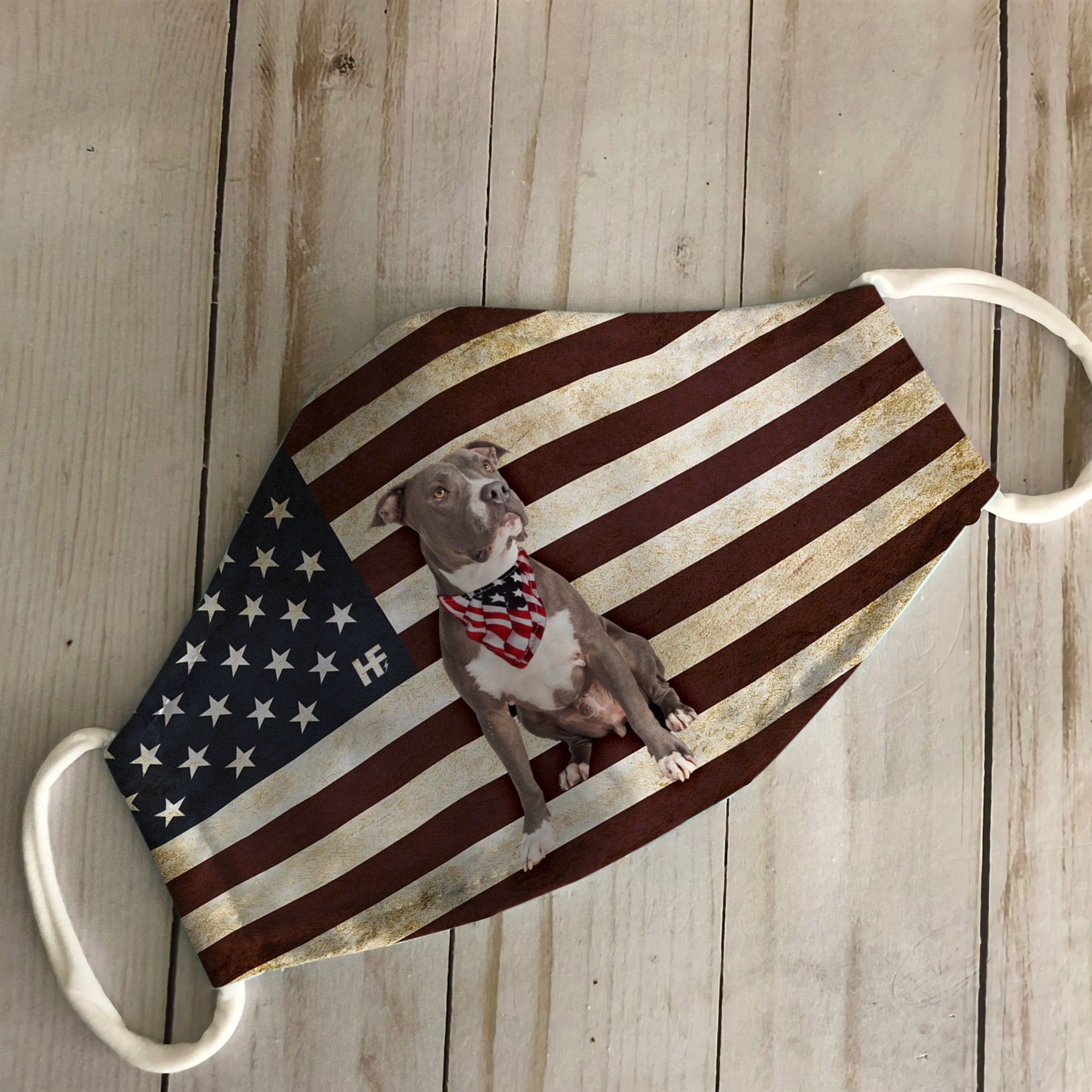 Pit Bull American Flag EZ03 1105 Face Mask