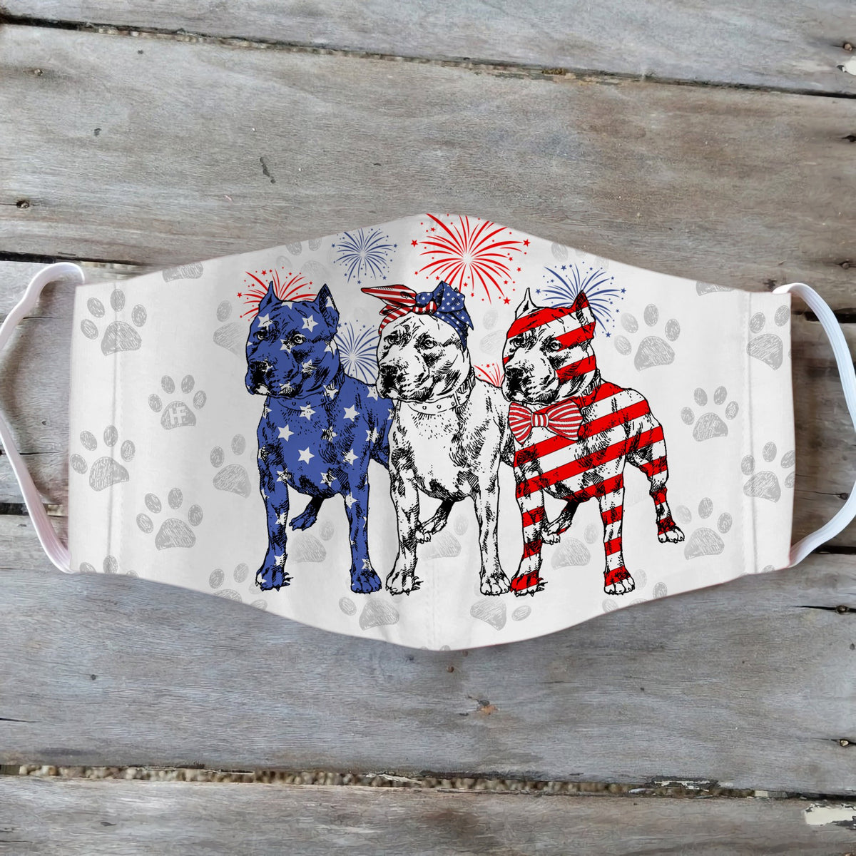 Pitbull 4th Of July EZ01 1405 Face Mask