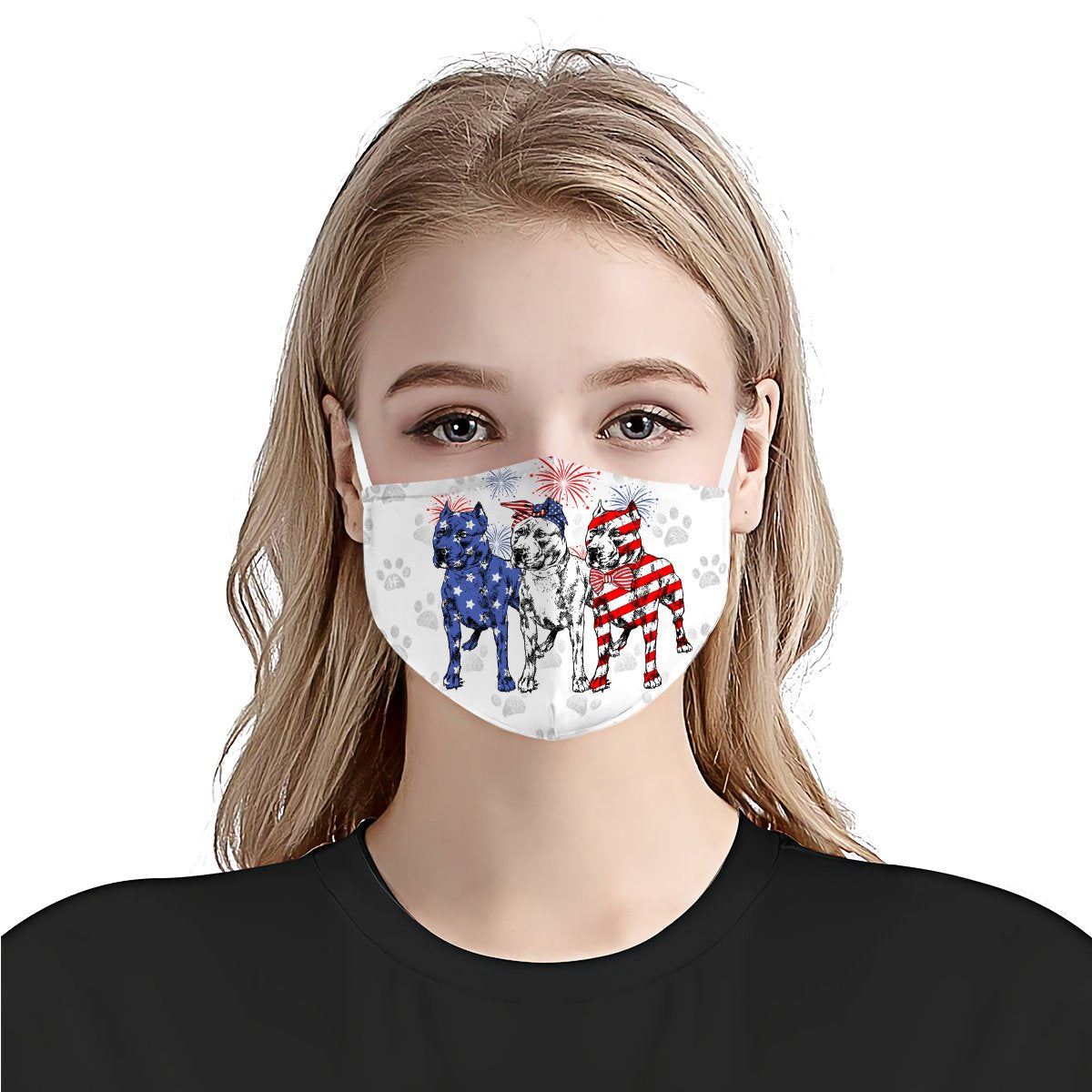 Pitbull 4th Of July EZ01 1405 Face Mask