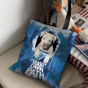 Pitbull -Follow Your Own Path-Cloth Tote Bag