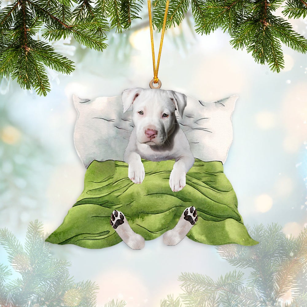 Pitbull1-Sleep time Two Sides Ornament