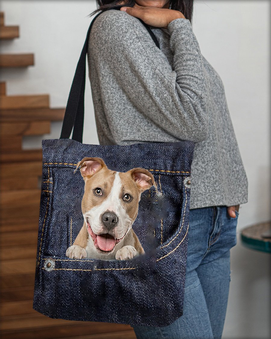 Pitbull-Dark Denim-Cloth Tote Bag