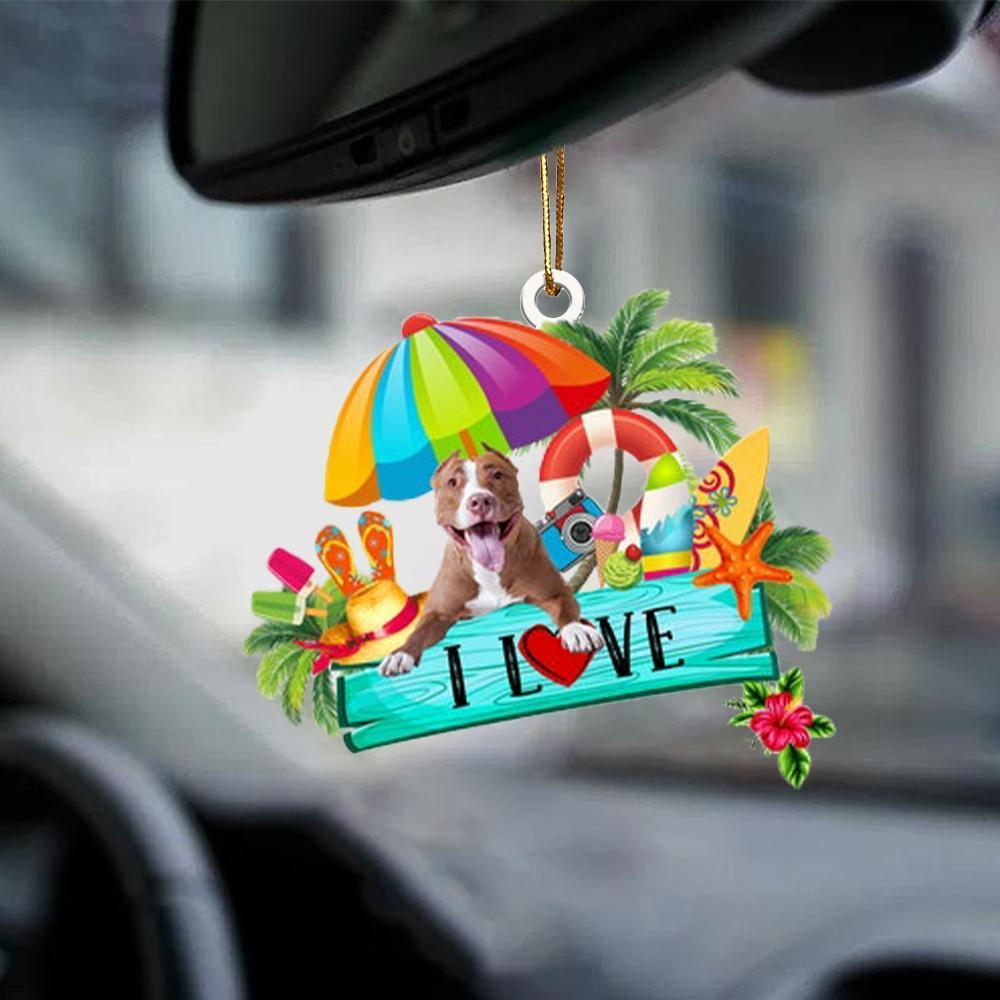 Pitbull-I Love Summer-Two Sided Ornament