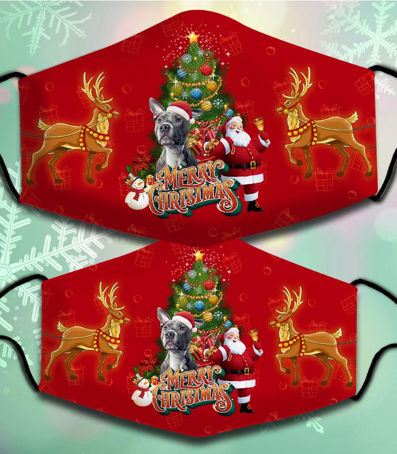 Pitbull Dog-Santa Claus&Dog-Veil