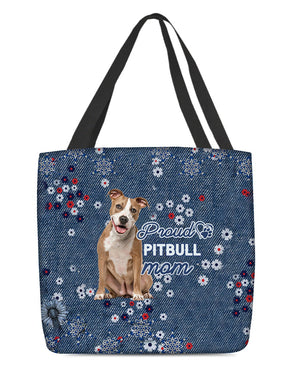 Pitbull Pround Mom-Cloth Tote Bag