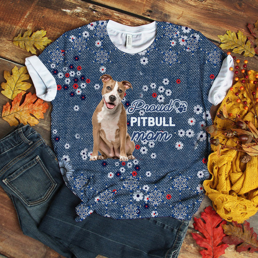 Pitbull Pround Mom T-shirt