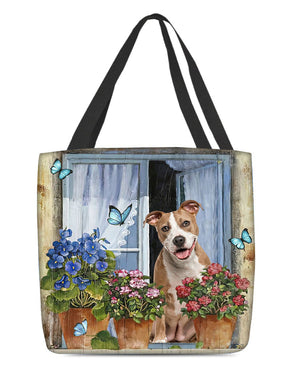 Pitbull Today I Choose Joy-Cloth Tote Bag