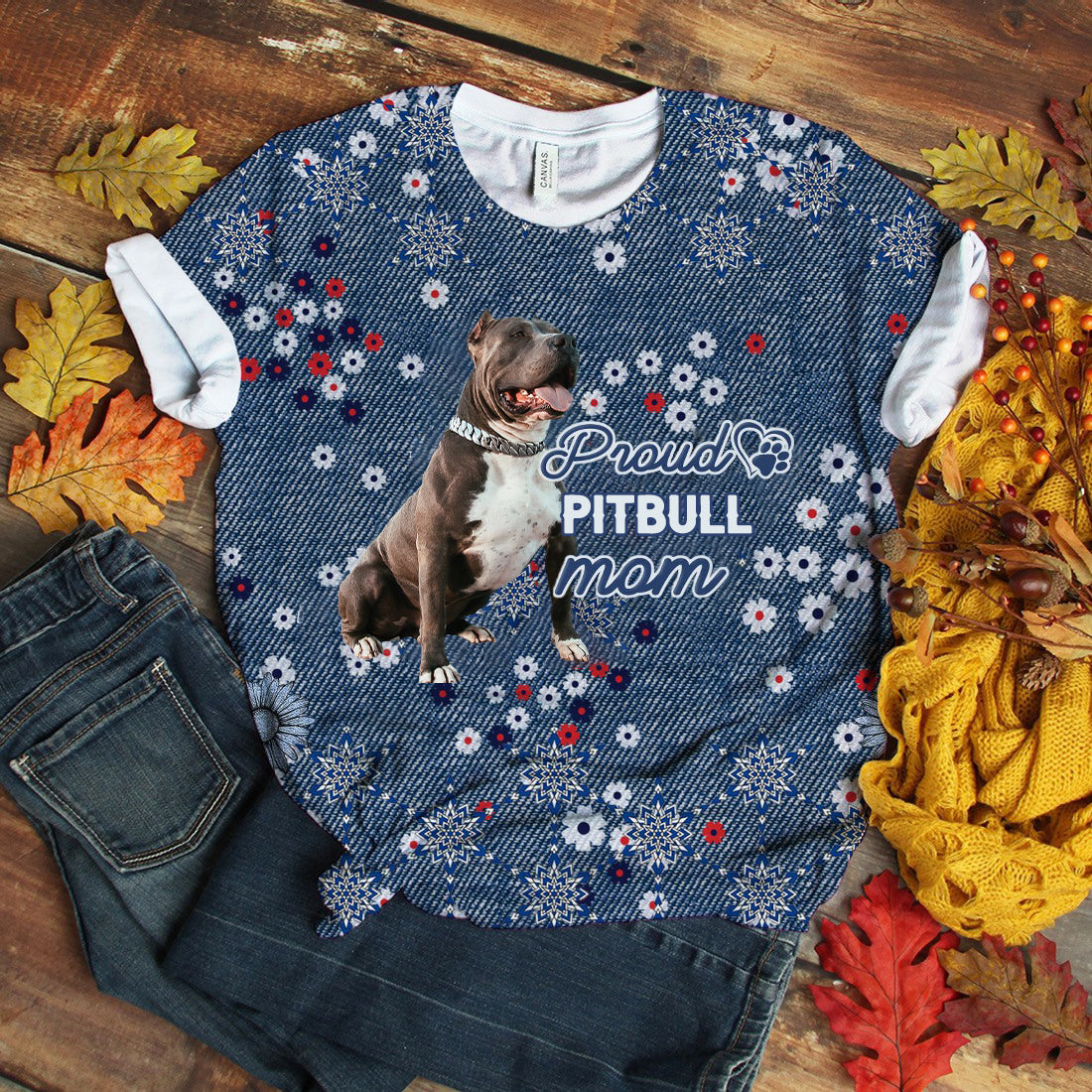 Pitbull (2)-Pround Mom T-shirt