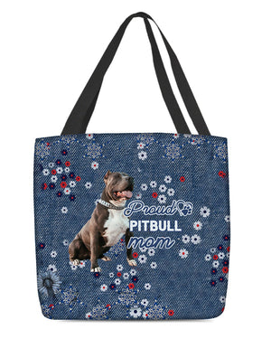 Pitbull (2) Pround Mom-Cloth Tote Bag