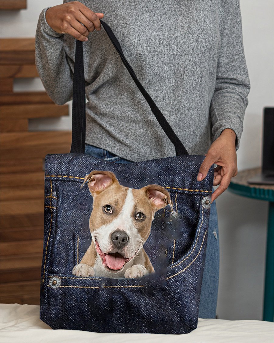 Pitbull-Dark Denim-Cloth Tote Bag