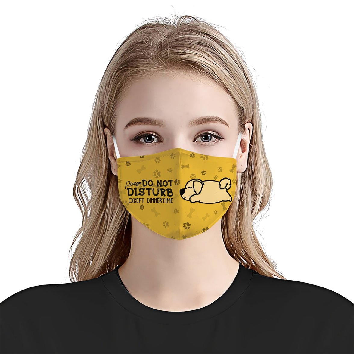 Please Do Not Disturb Except Dinnertime Golden Yellow EZ16 0807 Face Mask