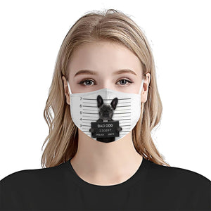 Premium Police Mugshot French Bulldog EZ05 1604 Face Mask