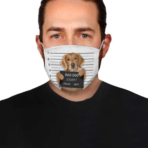 Premium Police Mugshot Golden Retriever EZ05 1604 Face Mask