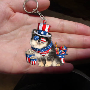 Pomeranian 1-July Stuff Flat Acrylic Keychain