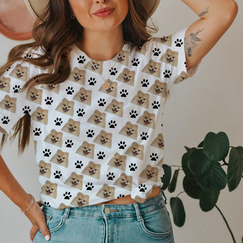 Pomeranian-Faces & Paws T-shirt