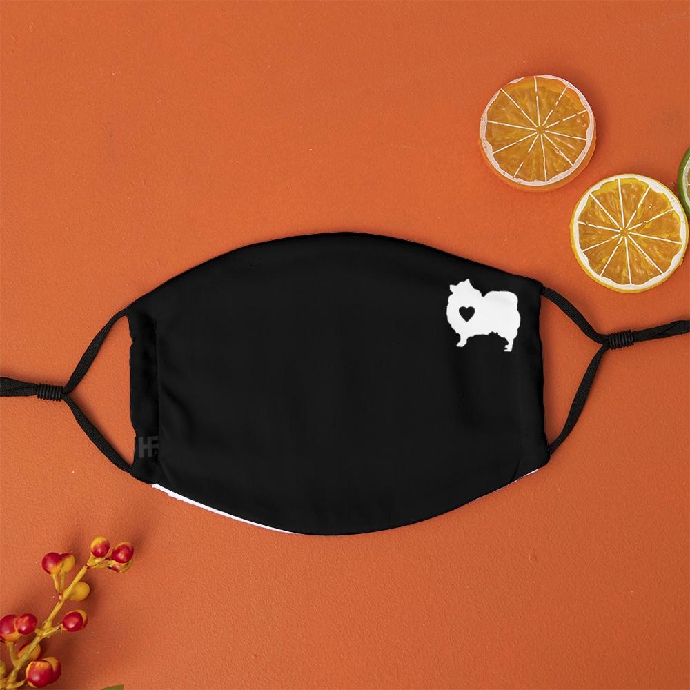 Pomeranian Heart EZ07 2008 Face Mask