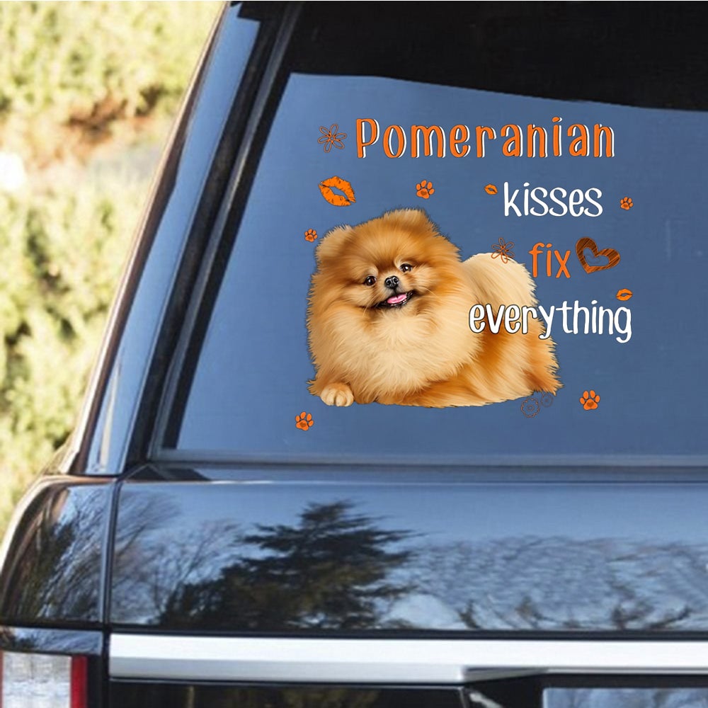 Pomeranian-Kiss Fix Everything Decal