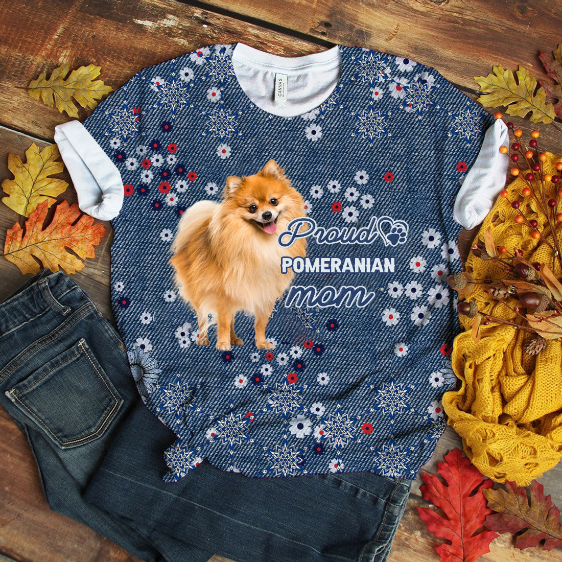 Pomeranian-Pround Mom T-shirt