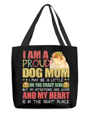 Pomeranian-Right Place-Cloth Tote Bag