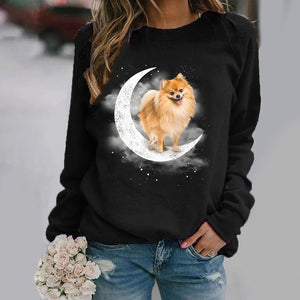 Pomeranian -Sit On The Moon- Premium Sweatshirt