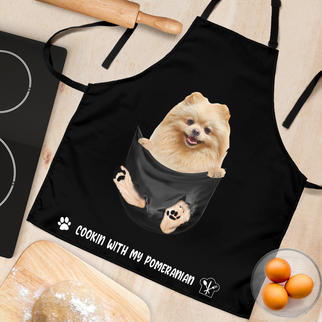 Pomeranian Cookin' With Me Apron