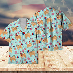 Pomeranian Firework Independence Day Shirt