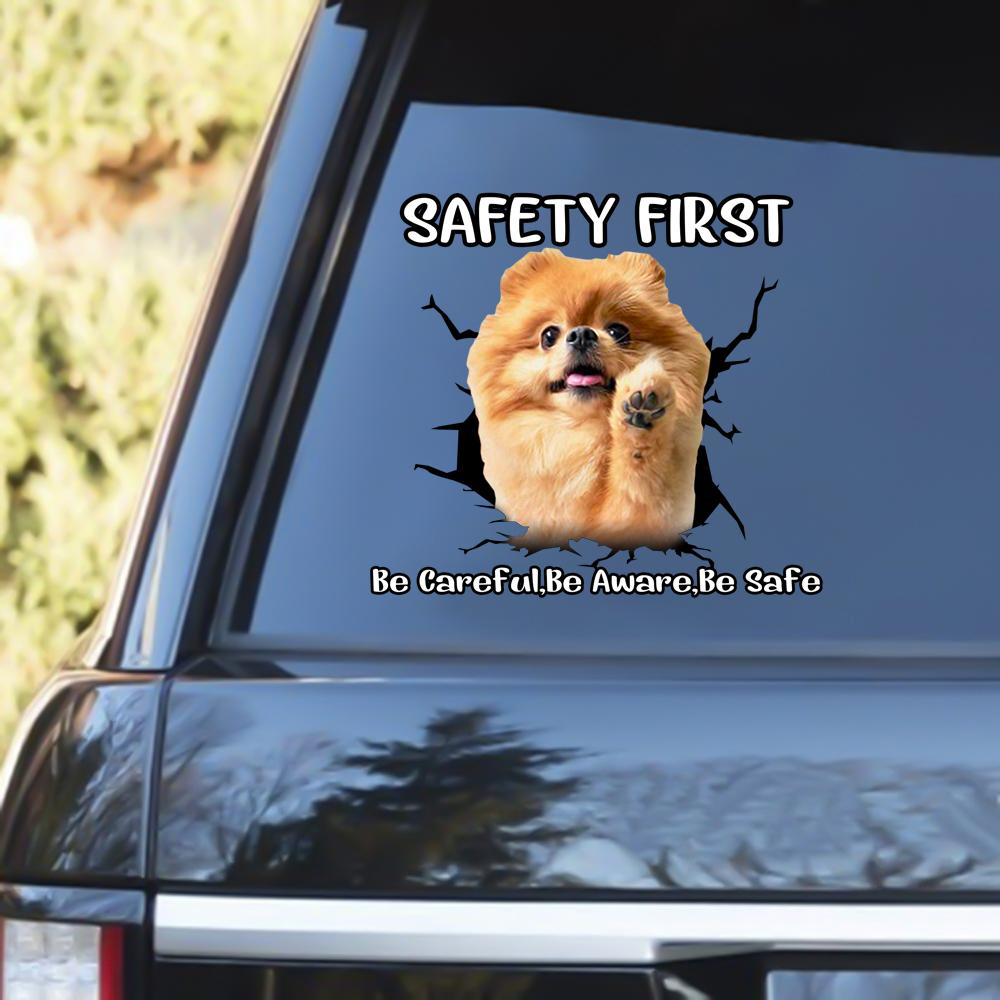 Pomeranian Safety First Decal