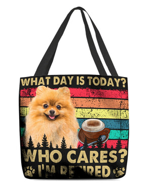 Pomeranian Who Cares-Cloth Tote Bag